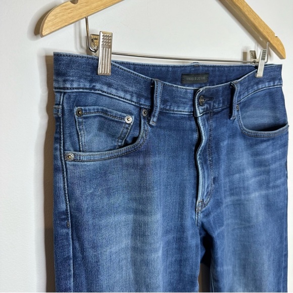 Uniqlo Heattech Slim Fit Jeans in Faded Blue Denim - Picture 3 of 5